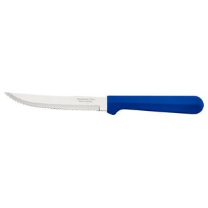Faca p/ Churrasco Tulum Inox e Cabo de Polipropileno Azul