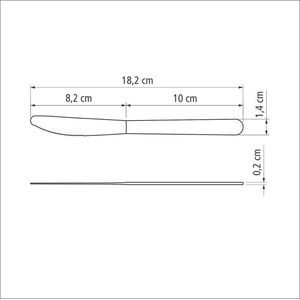 Faca para Sobremesa Tramontina Malibu em Aço Inox 3"