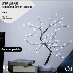 Luminária Árvore Alasca Linha Lumiere 60 Leds