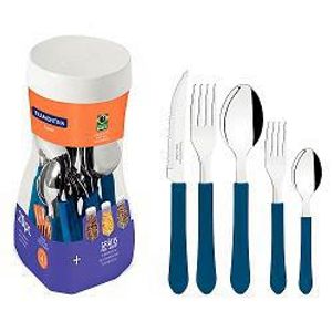 Kit 3 Potes Faqueiro Leme Azul Tramontina