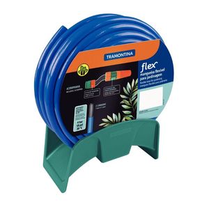 Mangueira Azul 1/2" com 20M, Engate Suporte e Esguicho Tramontina