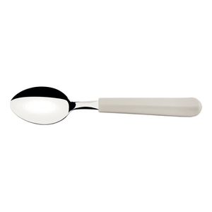 Colher para Chá e Sobremesa Tramontina Tulum Inox e Cabo Off-White