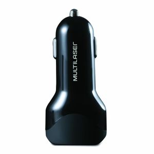 CARREGADOR AUTOMOTIVO CONCEPT 2 PORTAS USB QUICK CHARGER PRETO - CB114