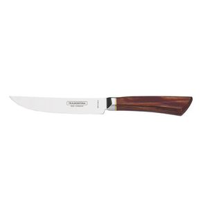 Faca Jumbo Vermelho Fio Liso para Churrasco 5" Tramontina