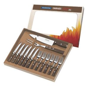 Kit Churrasco Polywood Castanho 14 Pçs Tramontina
