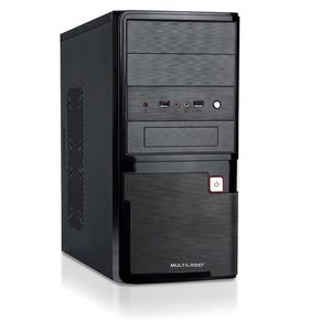 GABINETE 2 BAIAS C/ FONTE 200W PRETO ESCOVADO - GA145