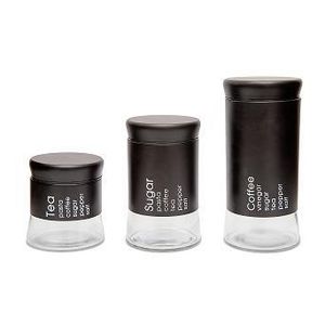 Conjunto de 3 Peças Porta Tempero Will Preto Dolce Home