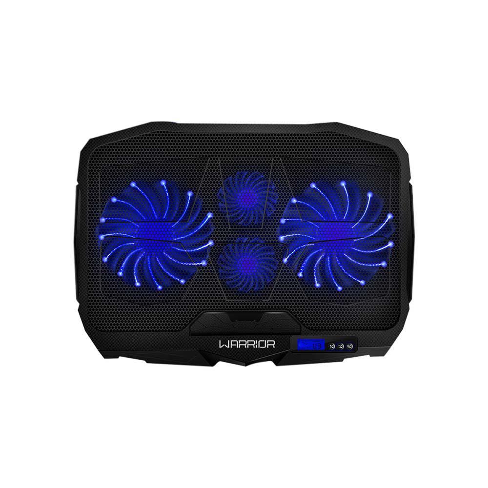 Suporte para Notebook Warrior AC332 Gamer 4 Ventoinhas LED Azul Display LCD Multilaser