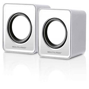 CAIXA DE SOM 2.0 MINI 3W RMS BRANCO - SP199