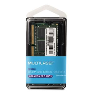 MEMÓRIA MULTILASER DDR3 SODIMM 4GB 1600 MHZ - MM420