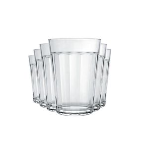 Jogo 6 Copos Americano Simples Xilincado 190 ml Nadir Figueiredo