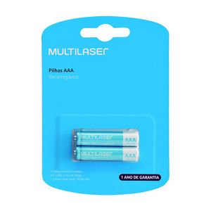 PILHAS RECARREGAVEIS AAA (1000MAH) - 2 UNIDADES - CB051