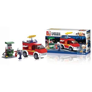 BLOCOS CAMINHAO DE BOMBEIRO   POSTO GAS 136PCS - BR821