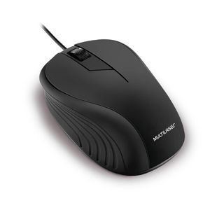 MOUSE EMBORRACHADO PRETO COM FIO USB - MO222