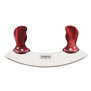 Mezzaluna Inox Polywood Tramontina Madeira Vermelho