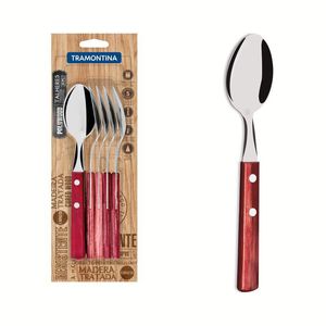 Conj. Colheres Mesa Inox 6 Pçs Polywood Tramontina