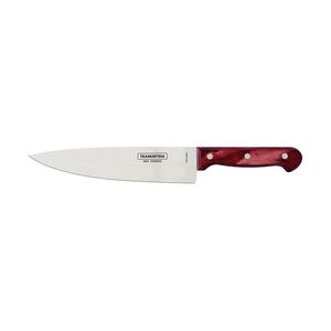 Faca Carne Inox 8" Polywood Vermelho Tramontina