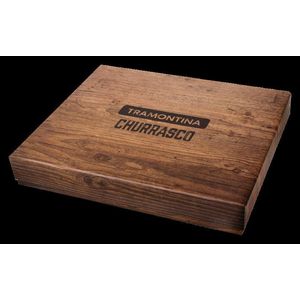 Kit Churrasco Inox 15 Peças Polywood Castanho Tramontina