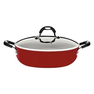 Arrozeira Alumínio 28 cm Monaco Indução Vermelho Tramontina