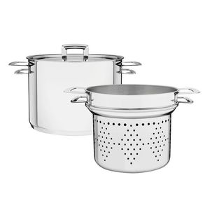Jogo Cozi-Pasta Aço Inox 2 Peças Brava Tramontina 24 Cm