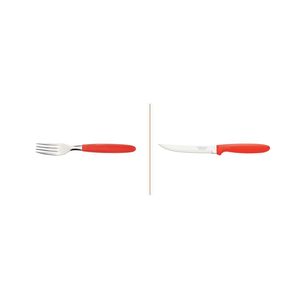 Kit 24 Talheres Ipanema Vermelho Tramontina