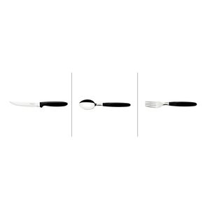 Kit 15 Talheres Ipanema Preto Tramontina