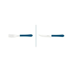 Kit Restaurante 16 Talheres Tramontina 8 Facas + 8 Garfos Cinza