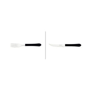 Kit Restaurante 12 Talheres Tramontina 6 Facas + 6 Garfos Preto