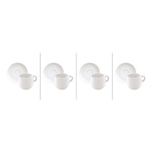 Conjunto de Xícaras Café Paola 8 Peças Porcelana Tramontina