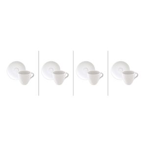 Conjunto Xícaras Cappuccino Paola 8 Pçs Porcelana Tramontina
