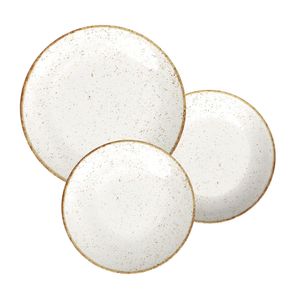 Conjunto De Jantar 12 Un Rústico Marrom Porcelana Tramontina
