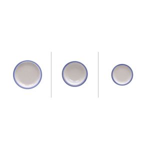 Conjunto De Jantar 12 Un Rústico Azul Porcelana Tramontina